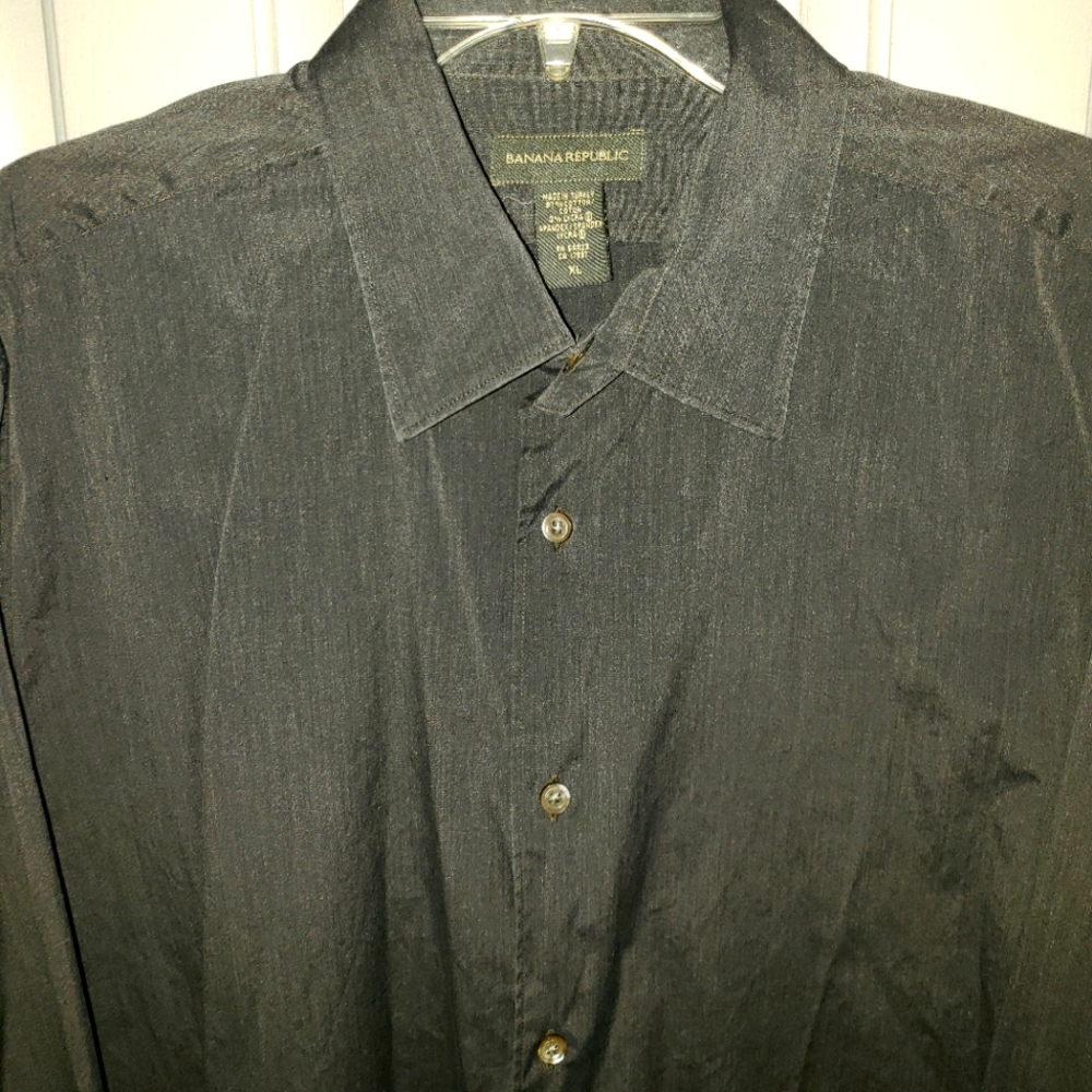 Banana Republic Mens Button Front Long Sleeve Shirt